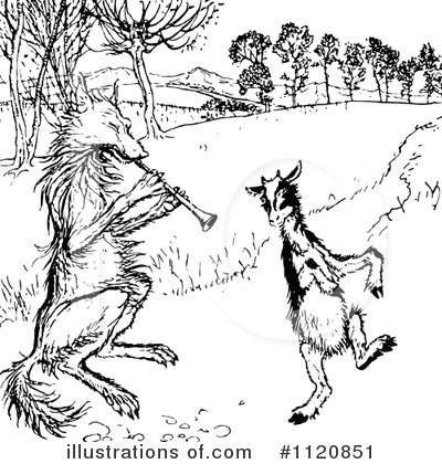 Royalty-Free (RF) Fox Clipart Illustration by Prawny Vintage - Stock Sample #1120851