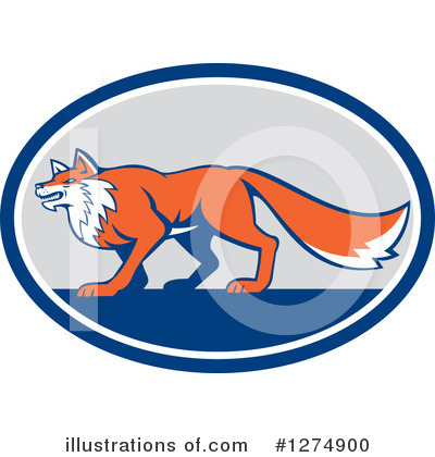 Royalty-Free (RF) Fox Clipart Illustration by patrimonio - Stock Sample #1274900