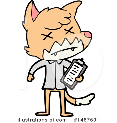 Royalty-Free (RF) Fox Clipart Illustration by lineartestpilot - Stock Sample #1487601