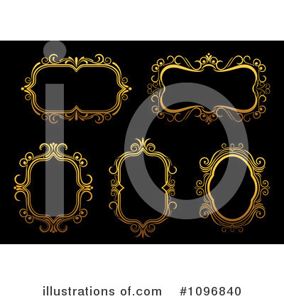 Gold Design Elements Clipart #1096840 by Vector Tradition SM