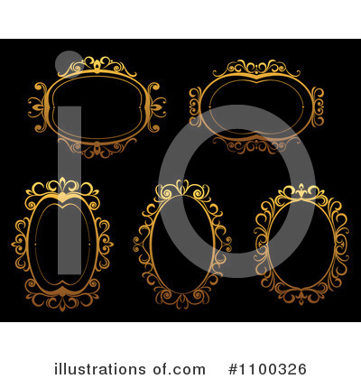 Gold Design Elements Clipart #1100326 by Vector Tradition SM