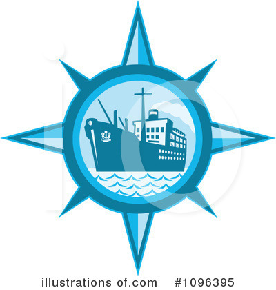 Royalty-Free (RF) Freighter Clipart Illustration by patrimonio - Stock Sample #1096395