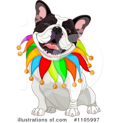 Royalty-Free (RF) French Bulldog Clipart Illustration by Pushkin - Stock Sample #1105997