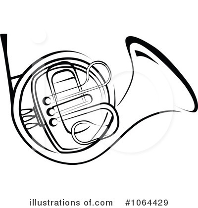 Royalty-Free (RF) French Horn Clipart Illustration by Vector Tradition SM - Stock Sample #1064429