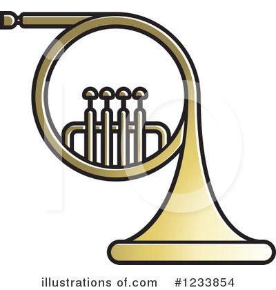 Royalty-Free (RF) French Horn Clipart Illustration by Lal Perera - Stock Sample #1233854