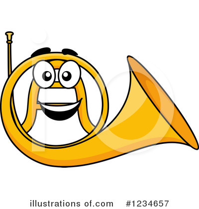 French Horn Clipart #1234657 by Vector Tradition SM