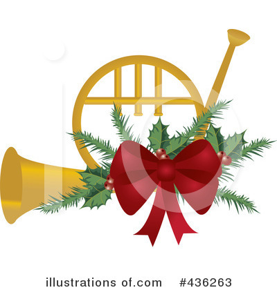 Christmas Horn Clipart #436263 by Pams Clipart