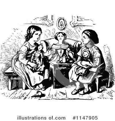 Royalty-Free (RF) Friends Clipart Illustration by Prawny Vintage - Stock Sample #1147905
