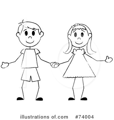 Royalty-Free (RF) Friends Clipart Illustration by Pams Clipart - Stock Sample #74004