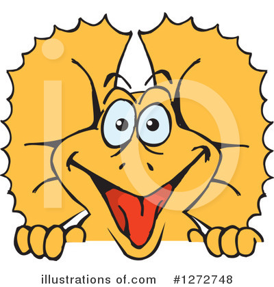 Royalty-Free (RF) Frill Lizard Clipart Illustration by Dennis Holmes Designs - Stock Sample #1272748