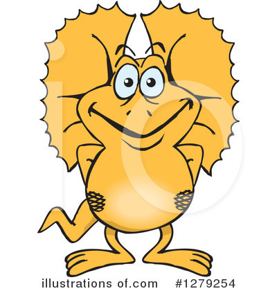 Royalty-Free (RF) Frill Lizard Clipart Illustration by Dennis Holmes Designs - Stock Sample #1279254