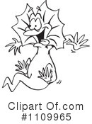 Frill Neck Lizard Clipart #1109965 by Dennis Holmes Designs