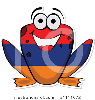 Flag Frog Clipart #1111672 by Andrei Marincas