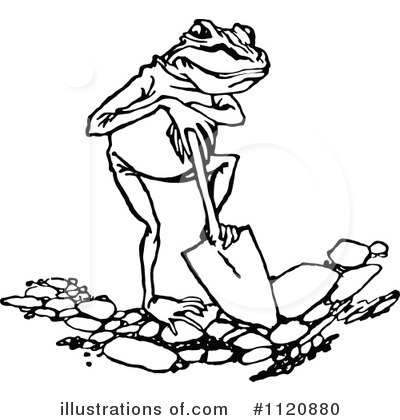 Royalty-Free (RF) Frog Clipart Illustration by Prawny Vintage - Stock Sample #1120880