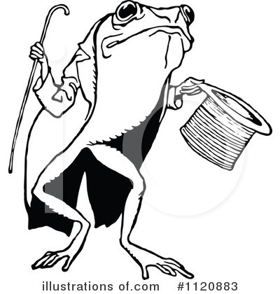 Royalty-Free (RF) Frog Clipart Illustration by Prawny Vintage - Stock Sample #1120883