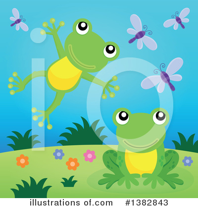 Royalty-Free (RF) Frog Clipart Illustration by visekart - Stock Sample #1382843