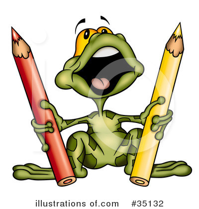 Royalty-Free (RF) Frog Clipart Illustration by dero - Stock Sample #35132