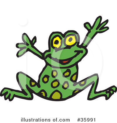 Royalty-Free (RF) Frog Clipart Illustration by Dennis Holmes Designs - Stock Sample #35991