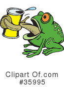 Frog Clipart #35995 by Dennis Holmes Designs