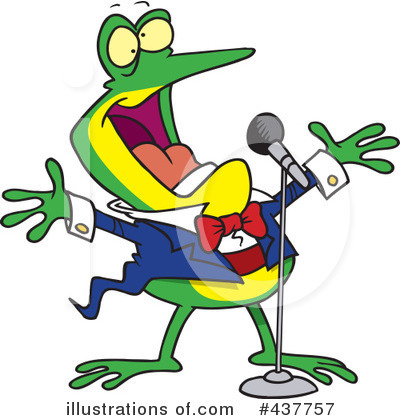 Royalty-Free (RF) Frog Clipart Illustration by toonaday - Stock Sample #437757