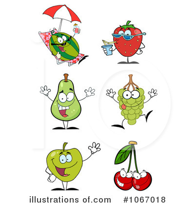 Fruit Characters Clipart #1067018 by Hit Toon