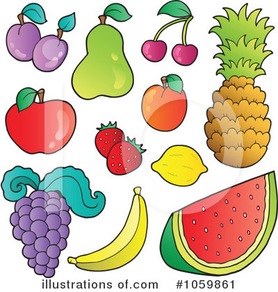 Royalty-Free (RF) Fruit Clipart Illustration by visekart - Stock Sample #1059861