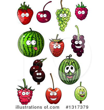 Royalty-Free (RF) Fruit Clipart Illustration by Vector Tradition SM - Stock Sample #1317379