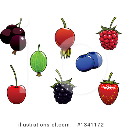 Royalty-Free (RF) Fruit Clipart Illustration by Vector Tradition SM - Stock Sample #1341172