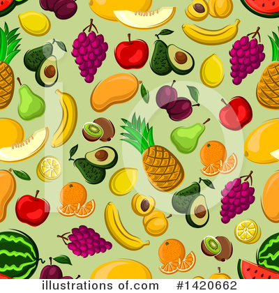 Pineapple Clipart #1420662 by Vector Tradition SM
