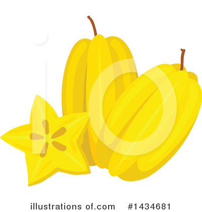 Starfruit Clipart #1434681 by Vector Tradition SM