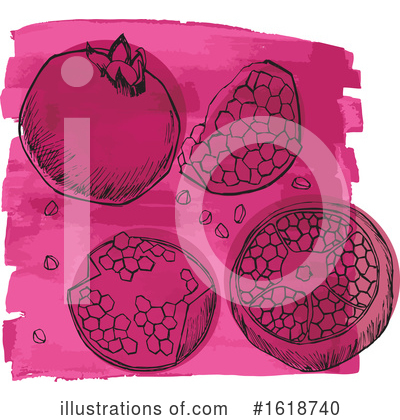 Pomegranate Clipart #1618740 by Cherie Reve