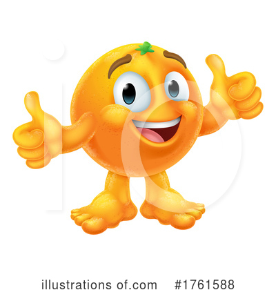 Orange Mascot Clipart #1761588 by AtStockIllustration