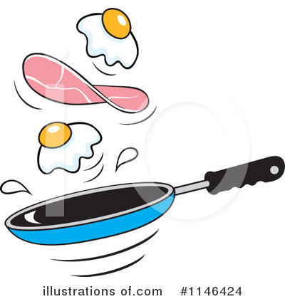 Frying Pan Clipart #1146424 by Johnny Sajem