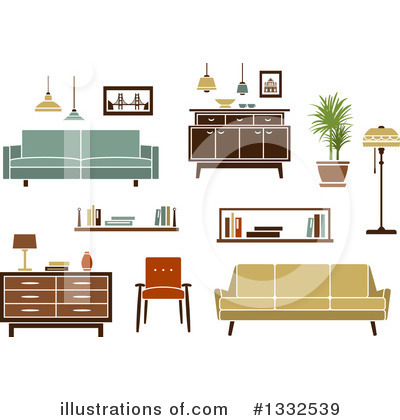 Royalty-Free (RF) Furniture Clipart Illustration by Vector Tradition SM - Stock Sample #1332539