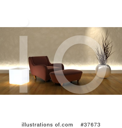 Royalty-Free (RF) Furniture Clipart Illustration by KJ Pargeter - Stock Sample #37673