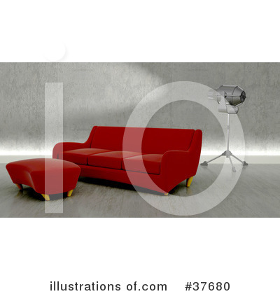 Royalty-Free (RF) Furniture Clipart Illustration by KJ Pargeter - Stock Sample #37680
