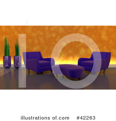 Royalty-Free (RF) Furniture Clipart Illustration by KJ Pargeter - Stock Sample #42263