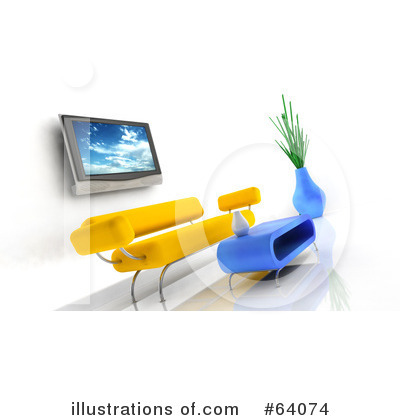 Royalty-Free (RF) Furniture Clipart Illustration by KJ Pargeter - Stock Sample #64074