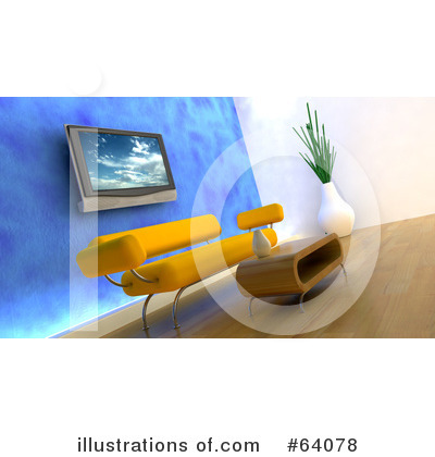 Royalty-Free (RF) Furniture Clipart Illustration by KJ Pargeter - Stock Sample #64078