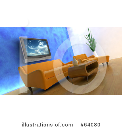 Royalty-Free (RF) Furniture Clipart Illustration by KJ Pargeter - Stock Sample #64080