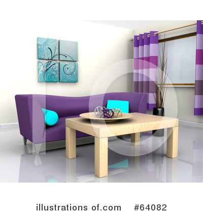 Royalty-Free (RF) Furniture Clipart Illustration by KJ Pargeter - Stock Sample #64082