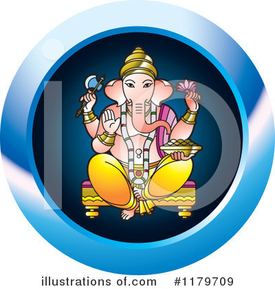 Royalty-Free (RF) Ganesha Clipart Illustration by Lal Perera - Stock Sample #1179709