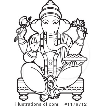 Royalty-Free (RF) Ganesha Clipart Illustration by Lal Perera - Stock Sample #1179712