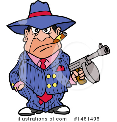 Royalty-Free (RF) Gangster Clipart Illustration by LaffToon - Stock Sample #1461496