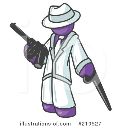 Royalty-Free (RF) Gangster Clipart Illustration by Leo Blanchette - Stock Sample #219527