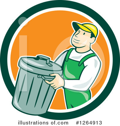 Trash Can Clipart #1264913 by patrimonio