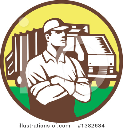 Royalty-Free (RF) Garbage Man Clipart Illustration by patrimonio - Stock Sample #1382634