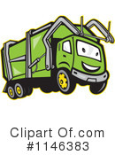Garbage Truck Clipart #1146383 by patrimonio