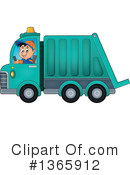 Garbage Truck Clipart #1365912 by visekart
