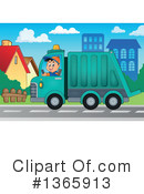 Garbage Truck Clipart #1365913 by visekart